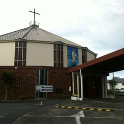 St Mary's Catholic Church - Driveway to parking around St Mary's in Northcote