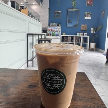 Compelling Coffee - Iced Latte, 16 oz. - Coffee Roasteries Near Me - North Hollywood, California