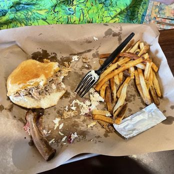 Mission BBQ - North Carolina Pulled Pork sandwich with fries - Barbeque Near Me - Owings Mills, Maryland Mission BBQ - North Carolina Pulled Pork sandwich with fries - Barbeque Near Me - Owings Mills, Maryland