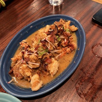 The Darling Oyster Bar - Creole shrimp GET HUSH PUPPIES TO SOAK UP THE JUICE - Seafood Near Me - Charleston, South Carolina