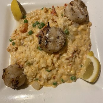 Blaze - Wood fired scallops and lobster risotto. So good! - Burgers Near Me - Bar Harbor, Maine Blaze - Wood fired scallops and lobster risotto. So good! - Burgers Near Me - Bar Harbor, Maine