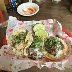 La Loma Supermarket - Shrimp, lengua, and barbaquoa tacos