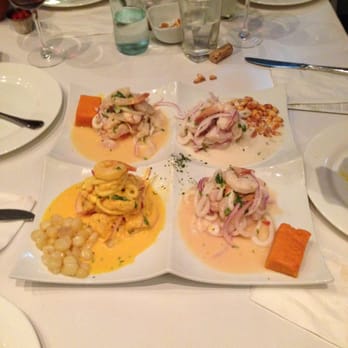CVI.CHE 105 - Ceviche "sampler", cuatro colores. If you're ok with spicy food, you have to order this! - Peruvian Near Me - Miami, Florida CVI.CHE 105 - Ceviche "sampler", cuatro colores. If you're ok with spicy food, you have to order this! - Peruvian Near Me - Miami, Florida