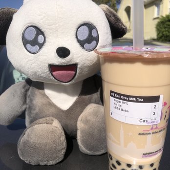 i-Tea - Earl Grey Milk Tea with Less Boba, No Ice, 80% Sweet - Bubble Tea Near Me - San Jose, California