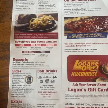 Logan's Roadhouse - Menu - Steakhouses Near Me - Gastonia, North Carolina Logan's Roadhouse - Menu - Steakhouses Near Me - Gastonia, North Carolina