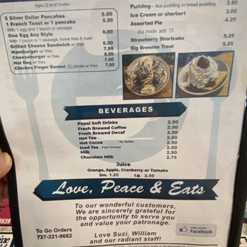 Suzi's Restaurant - Menu - Kids Menu, Desserts, Beverages - Breakfast & Brunch Near Me - Largo, Florida