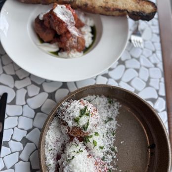Gusto - Happy Hour Meatballs and I'm totally spacing on the other one but it was fried and delicious. - Italian Near Me - Denver, Colorado Gusto - Happy Hour Meatballs and I'm totally spacing on the other one but it was fried and delicious. - Italian Near Me - Denver, Colorado