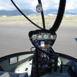 Offshore Flight School - Sitting inside a Robinson R44, the world's most popular helicopter.