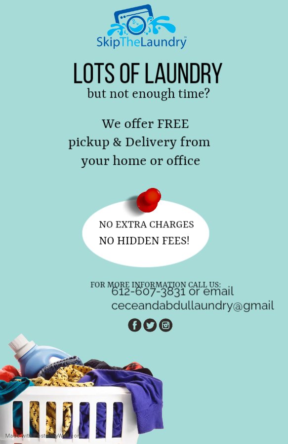 SKIP THE LAUNDRY Updated May 2024 Minneapolis, Minnesota Laundry Services Phone Number