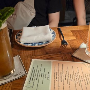 Agora DC - "Istanbul Bey #2" cocktail and "Ruby" mocktail - Mediterranean Near Me - Washington, DC, District of Columbia