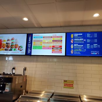 Jeremiah's Italian Ice - menus on the wall - Desserts Near Me - Deltona, Florida