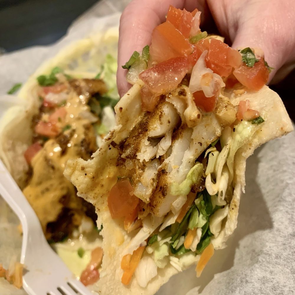 Tiki Grill - Blackened Fish Tacos - Comfort Food Near Me - Flagstaff, Arizona Tiki Grill - Blackened Fish Tacos - Comfort Food Near Me - Flagstaff, Arizona