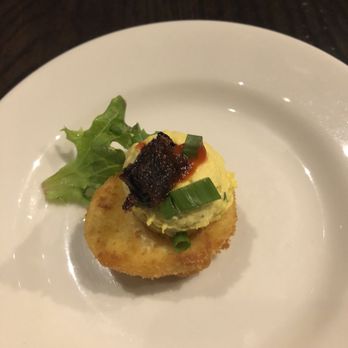 Local Goat - Deep fried devil egg. Appetizer. Comes with 6 halves. - New American Near Me - Pigeon Forge, Tennessee