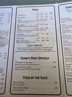 Menu photo 6 Frank's Pizza & Italian Subs Vinton, VA Menu photo 6 Frank's Pizza & Italian Subs Vinton, VA