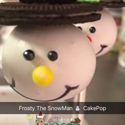 Cupcake Dream - Frosty Snow Man Cake Pop