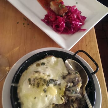 La Boca - Pork belly and mushroom brushetta with fried egg. - Tapas Bars Near Me - Santa Fe, New Mexico La Boca - Pork belly and mushroom brushetta with fried egg. - Tapas Bars Near Me - Santa Fe, New Mexico