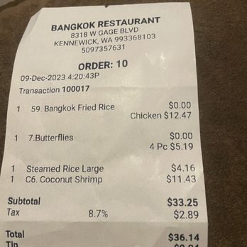 Bangkok Restaurant - Bill - Thai Near Me - Kennewick, Washington Bangkok Restaurant - Bill - Thai Near Me - Kennewick, Washington