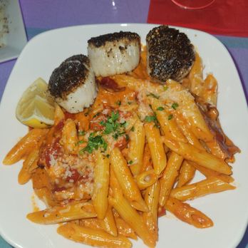 Vetro 1925 - Penne A La Vodka w/ Scallops - Italian Near Me - Fayetteville, Arkansas Vetro 1925 - Penne A La Vodka w/ Scallops - Italian Near Me - Fayetteville, Arkansas