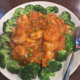 Shrimp in spicy sauce ( tomato based ) Shrimp in spicy sauce ( tomato based )