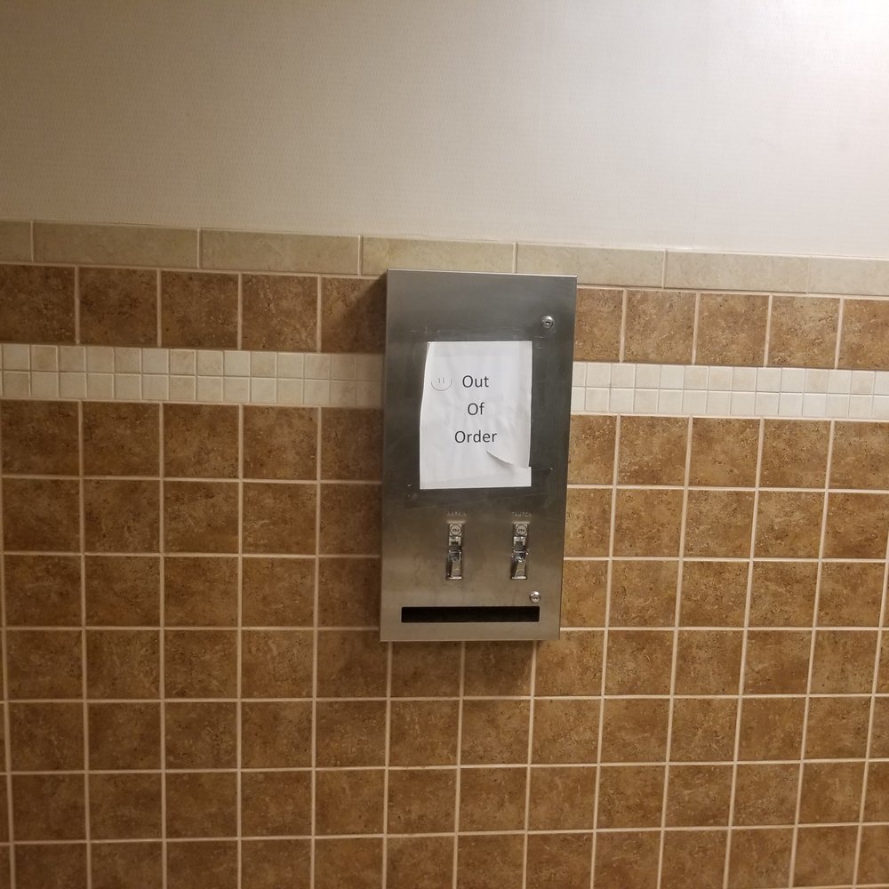 AMC West End Pointe 8 - the sign should speak for the whole bathroom - Cinema Near Me - Yukon, Oklahoma AMC West End Pointe 8 - the sign should speak for the whole bathroom - Cinema Near Me - Yukon, Oklahoma
