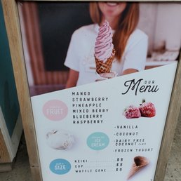 Fresh fruit ice cream menu. Fresh fruit ice cream menu.