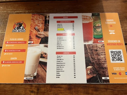 Menu photo 3 Don Sirloin Playa del Carmen, ROO Menu photo 3 Don Sirloin Playa del Carmen, ROO
