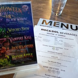 Drink menu Drink menu
