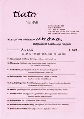 Menu photo 4 Tiato Deli Munich, BY