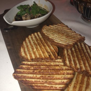 High Steaks - Another shot of the bone marrow flan with grilled toast. Loved the presentation! - Steakhouses Near Me - Lincoln, California