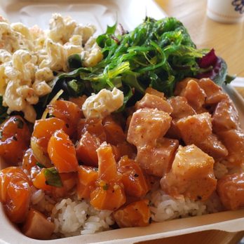 Ono Authentic Hawaiian Poke - Spicy Hamachi, Shoyu Salmon, Mac Salad and Seaweed Salad - Poke Near Me - Edmonds, Washington