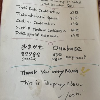 Toshi Sushi - Menu - Japanese Near Me - Gardena, California Toshi Sushi - Menu - Japanese Near Me - Gardena, California