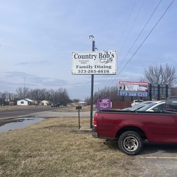 Country Bob's Cafe - Little sign, they're literally feet off the main road.  And 2 minutes from highway 44 - New American Near Me - Saint James, Missouri