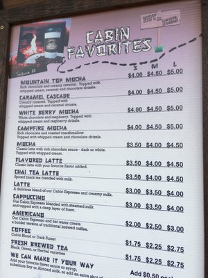 Menu photo 2 Coffee Cabin Schererville, IN