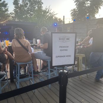 Scoot Inn - Seated viewing area - Music Venues Near Me - Austin, Texas