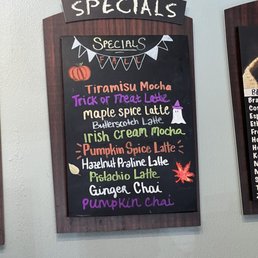Fall Specialty Menu (September 29, 2024)