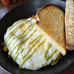 The Fainting Goat - Grilled veggies with eggs and sourdough