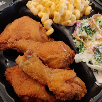The Crispy Coop - Dark dinner traditional comes with 2 sides - I picked cole slaw and Mac and cheese - Chicken Wings Near Me - Columbus, Ohio The Crispy Coop - Dark dinner traditional comes with 2 sides - I picked cole slaw and Mac and cheese - Chicken Wings Near Me - Columbus, Ohio