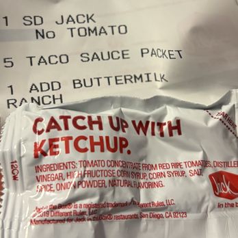 Jack in the Box - Asked for ranch, got ketchup. - Fast Food Near Me - Moorpark, California Jack in the Box - Asked for ranch, got ketchup. - Fast Food Near Me - Moorpark, California