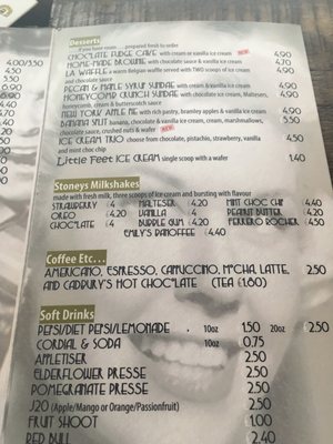 Menu photo 2 Stoneys Cirencester, GLS