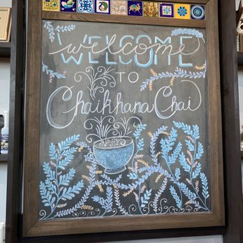 Chaikhana Chai - a chalk board with a welcome sign - Tea Rooms Near Me - Kennett Square, Pennsylvania Chaikhana Chai - a chalk board with a welcome sign - Tea Rooms Near Me - Kennett Square, Pennsylvania