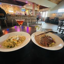 The Local 218 - Carbonara (left) and Beef Stroganoff (right)