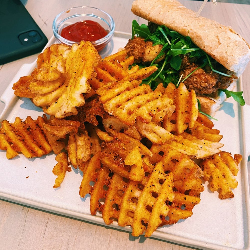 The Citizen - Shrimp po boy with fries - New American Near Me - Alys Beach, Florida The Citizen - Shrimp po boy with fries - New American Near Me - Alys Beach, Florida