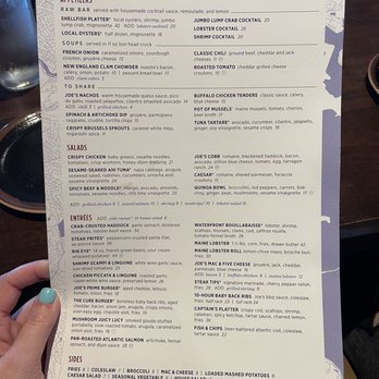 Joe’s Waterfront - Menu as of July 2022 - Burgers Near Me - Boston, Massachusetts Joe’s Waterfront - Menu as of July 2022 - Burgers Near Me - Boston, Massachusetts