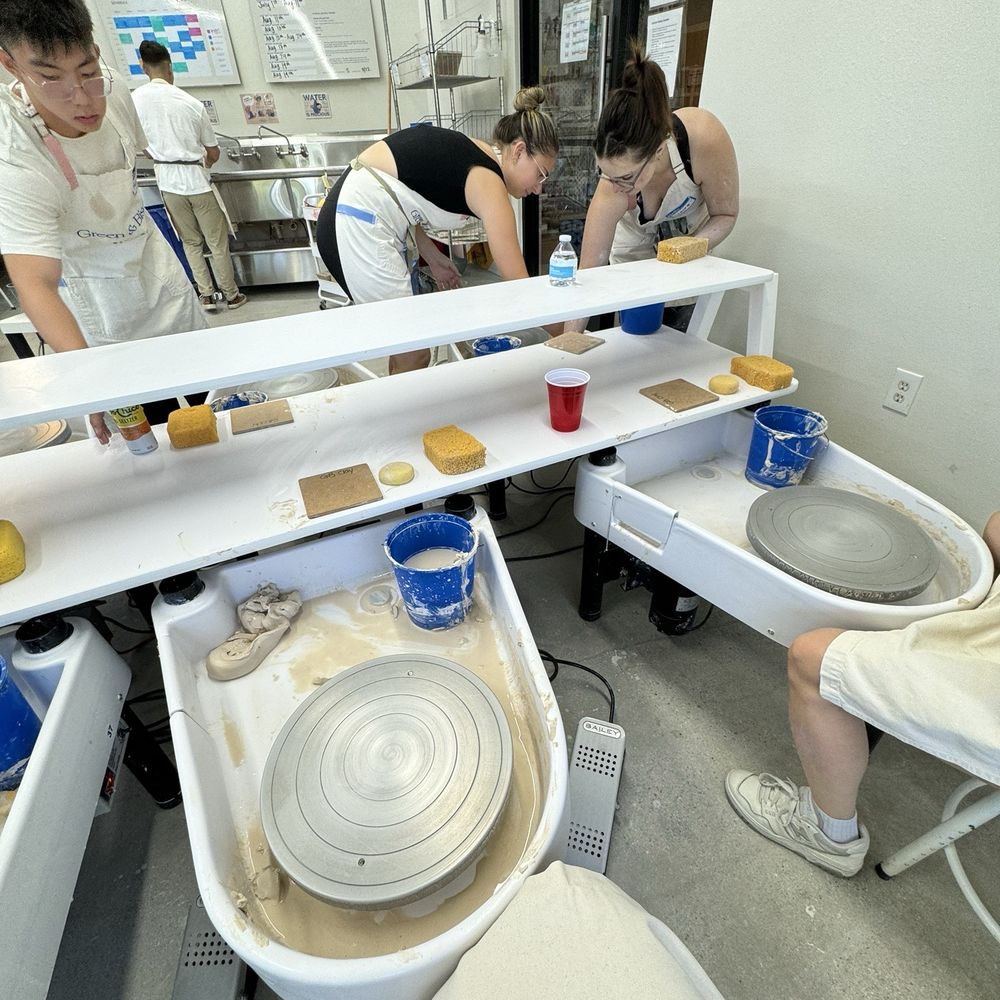 Green & Bisque Clayhouse - set up - Art Classes Near Me - Pasadena, California Green & Bisque Clayhouse - set up - Art Classes Near Me - Pasadena, California