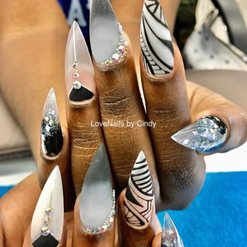 Love Nails - Line work design - Nail Salons Near Me - Glen Burnie, Maryland Love Nails - Line work design - Nail Salons Near Me - Glen Burnie, Maryland