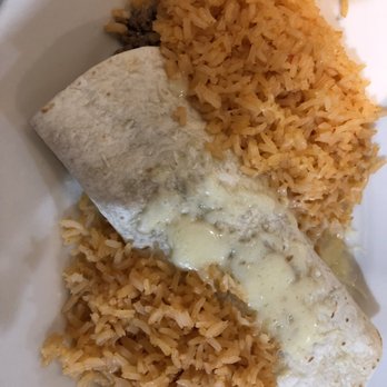 Los 3 Amigos - a burrito and rice - Mexican Near Me - Manchester, Tennessee