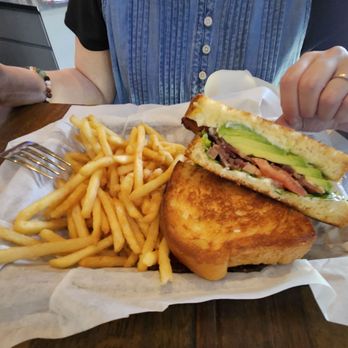 Stanley Beer Hall - BLAT on sourdough with fries. - Beer Gardens Near Me - Aurora, Colorado Stanley Beer Hall - BLAT on sourdough with fries. - Beer Gardens Near Me - Aurora, Colorado