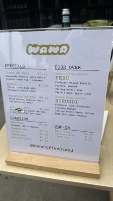 Menu photo 2 Wawa Coffee Stand Highland Park, CA Menu photo 2 Wawa Coffee Stand Highland Park, CA