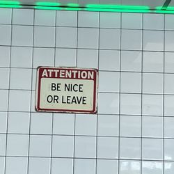 Ferrell's Snappy Service - Posted signage