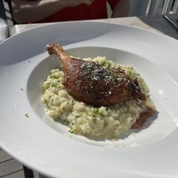 Duck confit risotto- the duck was crisp on the outside and juicy on the inside. The risotto was also the perfect texture and flavor. Duck confit risotto- the duck was crisp on the outside and juicy on the inside. The risotto was also the perfect texture and flavor.
